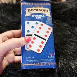 Double Six Dominoes - Red and Blue. Collectors Cardinal .